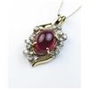 Image 2 : 19CAI-25 RUBY & DIAMOND PENDANT