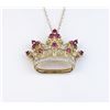 Image 1 : 19CAI-40 RUBY & DIAMOND TIARA PENDANT