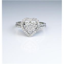 19CAI-43 HEART SHAPED DIAMOND RING