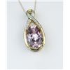Image 2 : 19CAI-36 PINK KUNZITE & DIAMOND PENDANT
