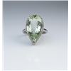 Image 3 : 19CAI-46 GREEN AMETHYST & DIAMOND RING