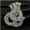 Image 6 : Platinum 15.52 ctw Diamond Covered Large Open Swirl Slide Pendant