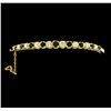 2.00 ctw Sapphire and Diamond Bangle Bracelet - 14KT Yellow Gold