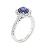 Image 4 : 2.07 ctw Sapphire and Diamond Ring - 14KT White Gold
