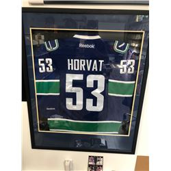 Bo Horvat Signed Vancouver Canucks Custom Framed Jersey (JSA COA)