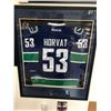 Image 1 : Bo Horvat Signed Vancouver Canucks Custom Framed Jersey (JSA COA)