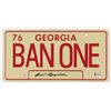 Image 1 : Burt Reynolds Signed "Smokey and the Bandit" Georgia License Plate (Beckett COA)