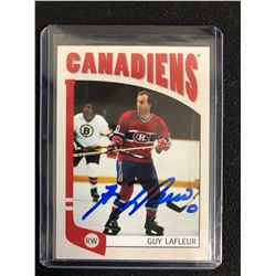 GUY LAFLEUR SIGNED CANADIENS HOCKEY CARD