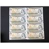 Image 1 : 1973 $1 UNCIRCULATED SEQUENTIAL CANADIAN BANK NOTES