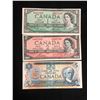 Image 1 : 1954 $1 & $2 DOLLAR CANADIAN BANKNOTES W/ 1979 $5 CANADIAN BANKNOTE LOT