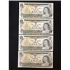 Image 1 : 1973 $1 UNCIRCULATED SEQUENTIAL CANADIAN BANK NOTES