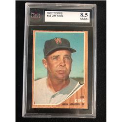 1962 TOPPS #42 JIM KING (8.5 NMM+)