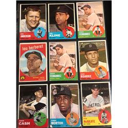 1963 TOPPS BASEBALL CARD LOT