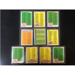 BASEBALL CHECKLISTS CARD LOT