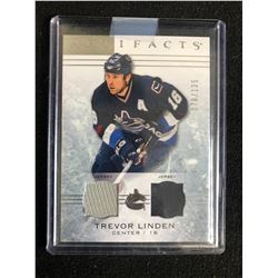 TREVOR LINDEN ARTIFACTS JERSEY PATCH HOCKEY CARD (070/125)