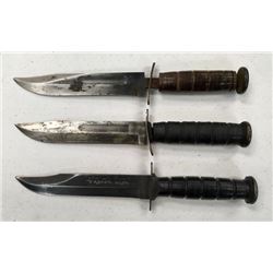 3 Kabar Style Us Fighting Knives