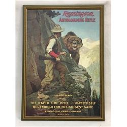 Remington Advertising Auto Loading Rifle Poster