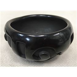 Native American Black On Black Santa Clara Bowl