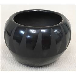 Native American Black On Black Santa Clara Bowl