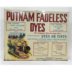 Tin Putnam Fadeless Dye Store Display Case