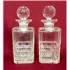 Image 1 : Pair Cut Glass Decanters Signed Libby