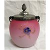 Image 2 : Victorian Enamel Decorated Peach Blown Bisquet Jar