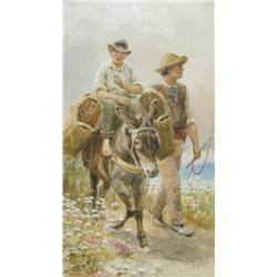 Ebenezer Wake Cook  Young Men Going to Marke