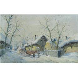 Nemeth Gyorgy  Village in Winter