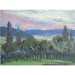 Sonia Cornwall - Sunset from Cornwall House, 1959