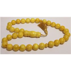 Natural Antique Amber Islamic Prayer Tasbih 112 Grams