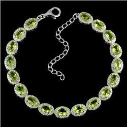 NATURAL AAA GREEN PERIDOT 58 Cts  Bracelet