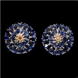 Natural Blue Sapphire Earrings