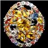 Image 1 : Natural MULTI COLOR SAPPHIRE & Citrine Ring
