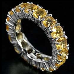 NATURAL AAA ORANGISH YELLOW CITRINE Ring