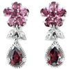 Image 1 : GORGEOUS GENUINE PURPLISH PINK RHODOLITE Earrings