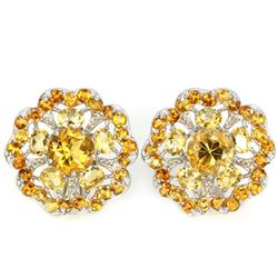 NATURAL ORANGISH YELLOW CITRINE Earrings