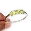 Image 2 : Natural Green Peridot Rhodolite Garnet 74.86 Cts Bangle