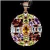 Image 1 : Natural Citrine Amethyst Garnet Peridot Topaz Pendant