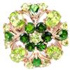 Image 3 : Natural NATURAL GREEN CHROME DIOPSIDE & PERIDOT Ring