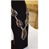 Image 3 : AWESOME 89.50 CT HIGHLY POLISHED BLACK AGATE NECKLACE.