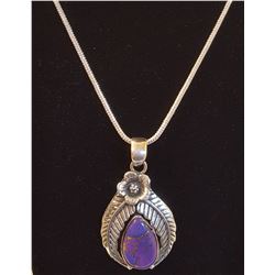 GORGEOUS 7.75 CT ARIZONA LAVENDER TURQUOISE PENDANT .