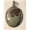 Image 1 : Large Sterling Silver and JASPER Gemstone Pendant Total weight 13.1 grams