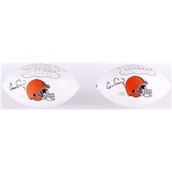 Lot of (2) Connor Shaw Signed Browns Logo Footballs (Radtke COA)