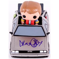 Michael J. Fox Signed Back To The Future Time Machine With "Marty McFly" Funko Pop Figure (JSA COA)