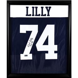 Bob Lilly Signed 23x27 Custom Framed Jersey Display Inscribed "HOF '80" (Radtke COA)