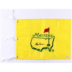 Byron Nelson Signed Masters Tournament Pin Flag (PSA COA)