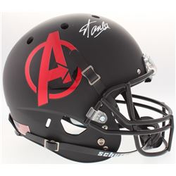 Stan Lee Signed "Avengers" Logo Custom Matte Black Full-Size Helmet (Lee Hologram  Radtke COA)