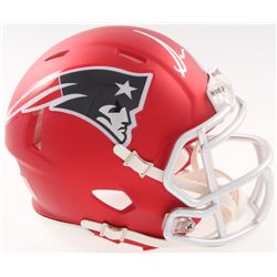 Sonny Michel Signed New England Patriots Blaze Speed Mini Helmet (JSA COA)