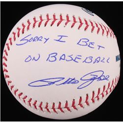 Pete Rose Signed OML Baseball Inscribed "Sorry I Bet on Baseball" (Fiterman Sports Hologram)
