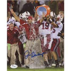 Jim Harbaugh Signed Stanford Cardinal 8x10 Photo (JSA COA)